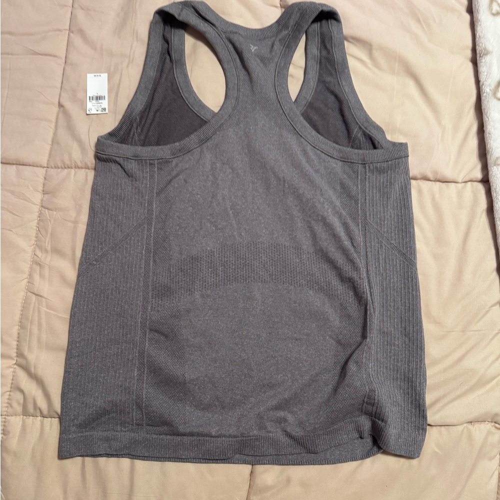 Old Navy Gray Seamless Racerback Tank Top